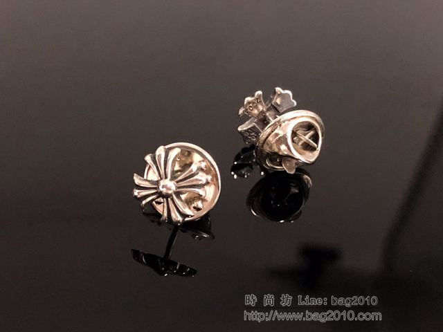 chrome hearts銀飾 克羅心小十字花領夾  gjc1644